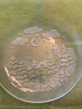 Walther Glas of W. Germany Snow Scene Salad Plates (SET of 8).